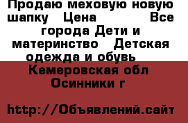 Продаю меховую новую шапку › Цена ­ 1 000 - Все города Дети и материнство » Детская одежда и обувь   . Кемеровская обл.,Осинники г.
